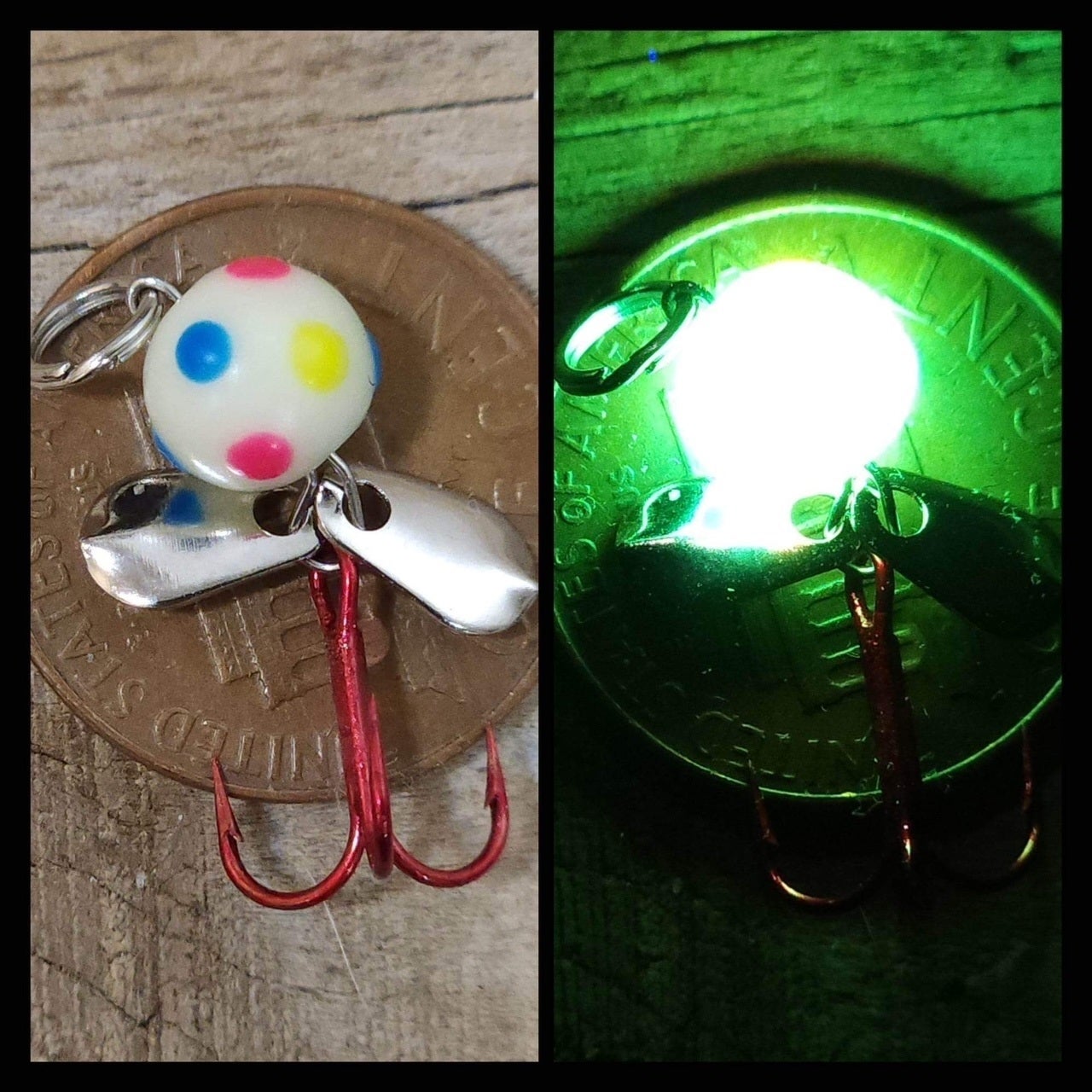 Glow Wonderbread Ice Angel Trio Tackle